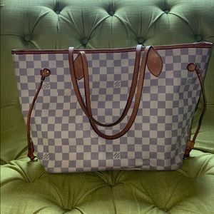 Authentic Louis Vuitton MM Damier Azur Neverfull